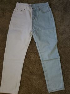 Color Block Mom Jeans